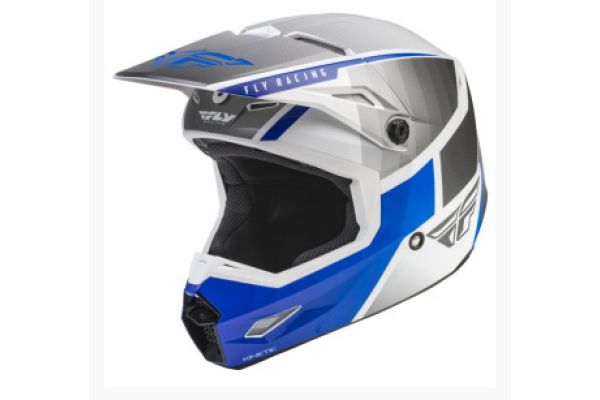 Шлем кроссовый FLY RACING KINETIC Drift (серый/белый, М, 140126-880-6065)