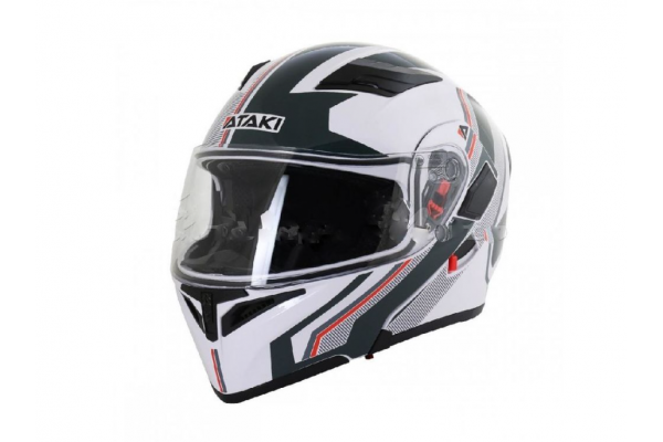 Шлем модуляр ATAKI JK902 Shape (белый/серый глянцевый, М, 020229-598-2822)