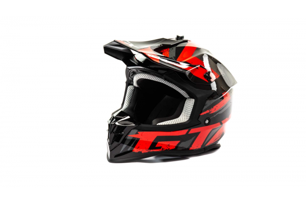 Шлем мото кроссовый GTX 633 (XXL) #10 BLACK/RED GREY