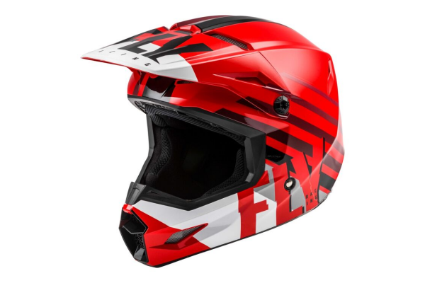 Шлем кроссовый FLY RACING KINETIC Straight Edge (красный/черный/серый, М 140126-880-6025)