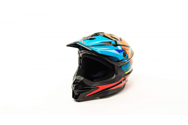 Шлем мото кроссовый HIZER J6803 (S) #3 BLACK/BLUE