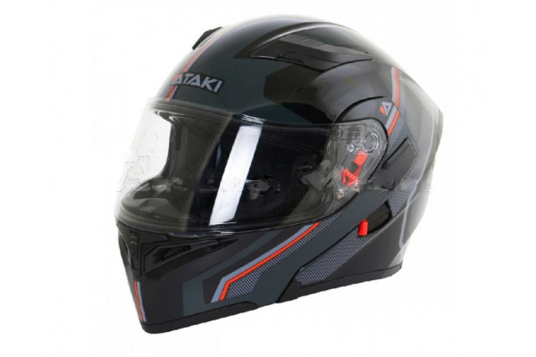 Шлем модуляр ATAKI JK902 Shape (черный/серый мвтовый, XL, 020229-598-3162)